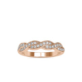 Rose Gold Twisted Diamond Band