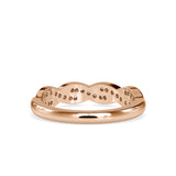 Rose Gold Twisted Diamond Band