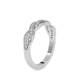 White Twisted Diamond Band