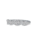White Twisted Diamond Band