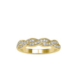 Yellow Twisted Diamond Band