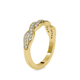 Yellow Twisted Diamond Band