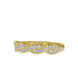 Yellow Twisted Diamond Band