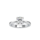 Elegant White Solitaire Engagement Ring