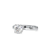 Elegant White Solitaire Engagement Ring