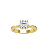 Elegant Yellow Solitaire Engagement Ring