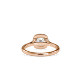Rose Gold Cushion Cut Halo Diamond Ring