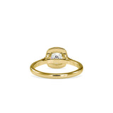 Yellow Cushion Cut Halo Diamond Ring