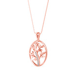 Rose Gold Tree of Life Pendant Necklace
