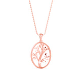 Rose Gold Tree of Life Pendant Necklace