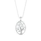 White Tree of Life Pendant Necklace