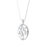 White Tree of Life Pendant Necklace