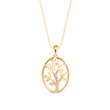 Yellow Tree of Life Pendant Necklace