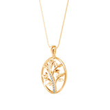 Yellow Tree of Life Pendant Necklace