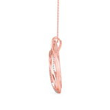 Rose Gold Teardrop Diamond Pendant