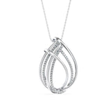White Teardrop Diamond Pendant