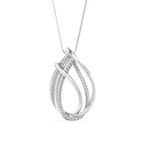 White Teardrop Diamond Pendant