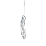 White Teardrop Diamond Pendant