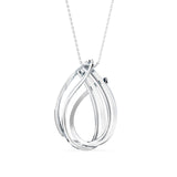 White Teardrop Diamond Pendant