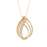 Yellow Teardrop Diamond Pendant