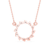 Rose Gold Diamond Circle Necklace