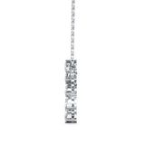 White Diamond Circle Necklace