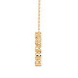 Yellow Diamond Circle Necklace