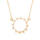 Yellow Diamond Circle Necklace