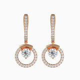 Rose Gold Circle Drop Earrings
