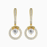 Yellow Circle Drop Earrings