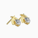 Yellow Modern Twist Diamond Studs