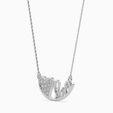 White "Love" Heart Pendant Necklace
