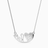 White "Love" Heart Pendant Necklace