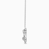 White Interlocking Hearts Necklace