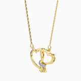 Yellow Interlocking Hearts Necklace
