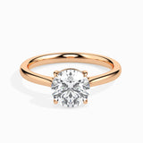 Rose Gold Classic Solitaire Diamond Ring