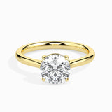 Yellow Classic Solitaire Diamond Ring