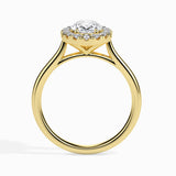 Yellow Oval Halo Diamond Ring