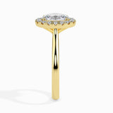 Yellow Oval Halo Diamond Ring