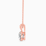 Rose Gold Solitaire Diamond Pendant Necklace