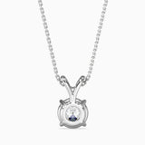 White Solitaire Diamond Pendant Necklace