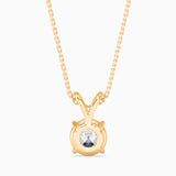 Yellow Solitaire Diamond Pendant Necklace
