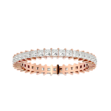 Rose Gold Princess-Cut Diamond Eternity Ring