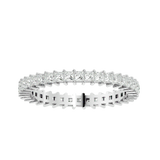 White Princess-Cut Diamond Eternity Ring