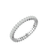 White Princess-Cut Diamond Eternity Ring