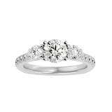 Classic White Three-Stone Diamond Engagement Ring