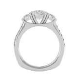 Classic White Three-Stone Diamond Engagement Ring