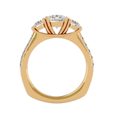 Classic Yellow Three-Stone Diamond Engagement Ring