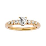 Yellow Graduated Diamond Engagement Ring