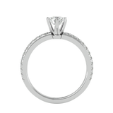 White Six-Prong Solitaire Diamond Engagement Ring